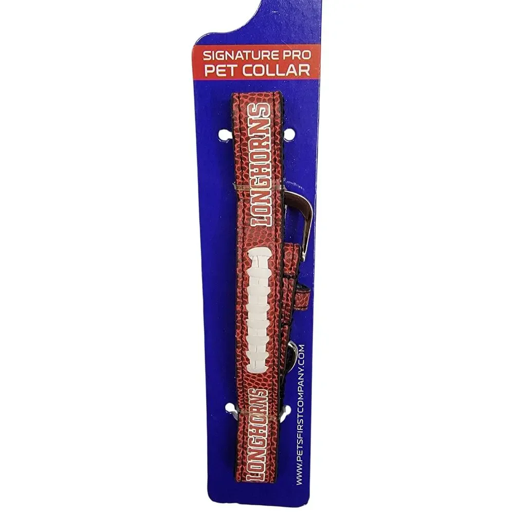 Texas Longhorns Pets First Signature Pro Football Pet Collar Dog Size Small S